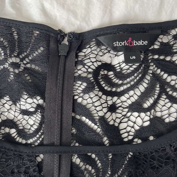 Stork & Babe Black Lace Maternity Dress - Picture 4 of 5